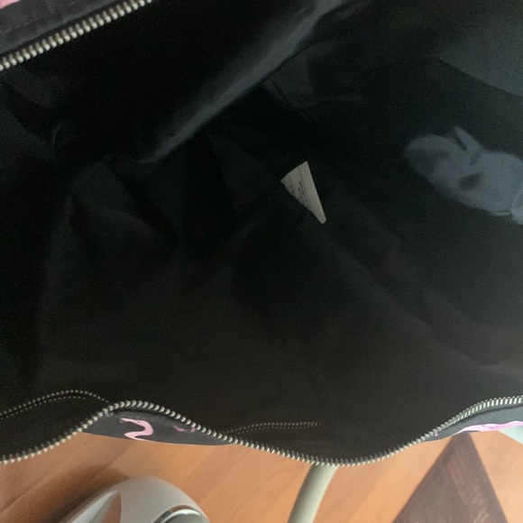 Canvas Flamingo tote beach bag. Black and hot pink. Society6. NWOT - Picture 5 of 11